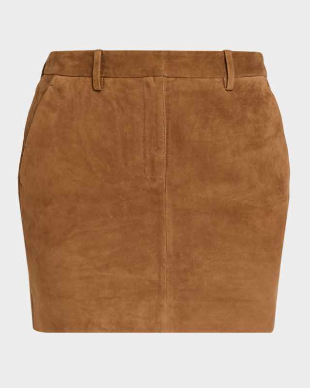 Mini Suede Trouser Skirt
